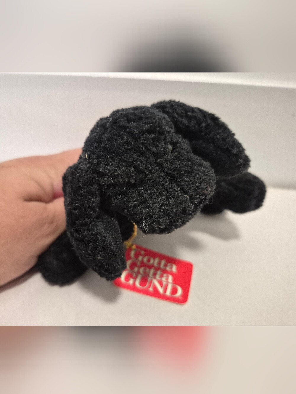 Gund Rare Little Puddles Black Lab Puppy Dog 5" #1479 Red Collar Plush NWT - Picture 4 of 6